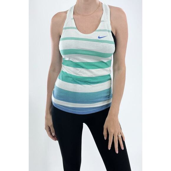 Nike Tops - Nike Dri-FIT Striped Racerback Tank Top Athletic Performance Tank Size XS